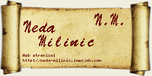 Neda Milinić vizit kartica